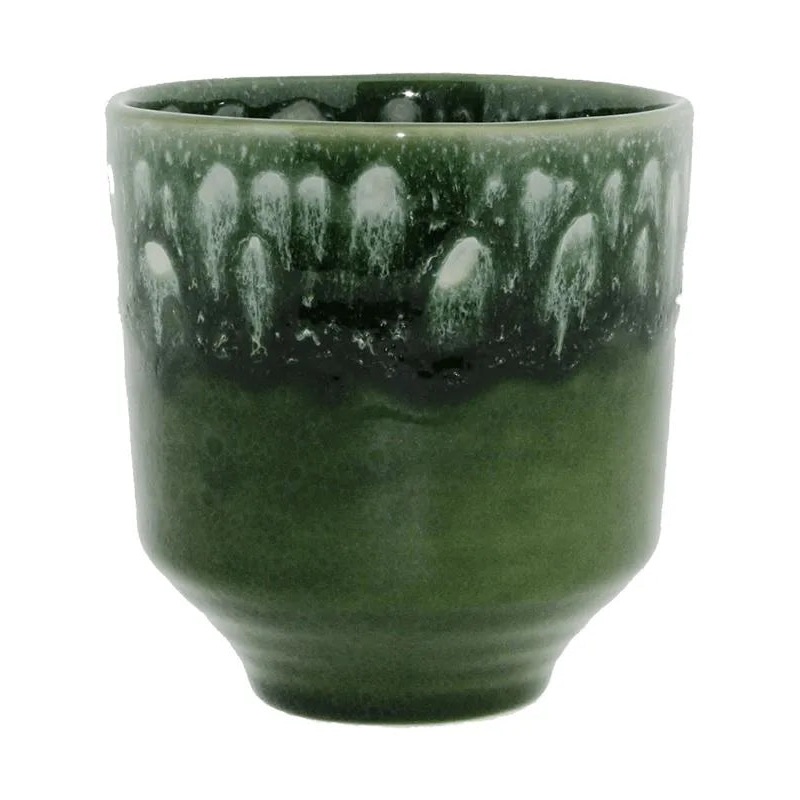 Otis Plant Pot 13cm Height 12cm Dia Pot 2-Tone Green