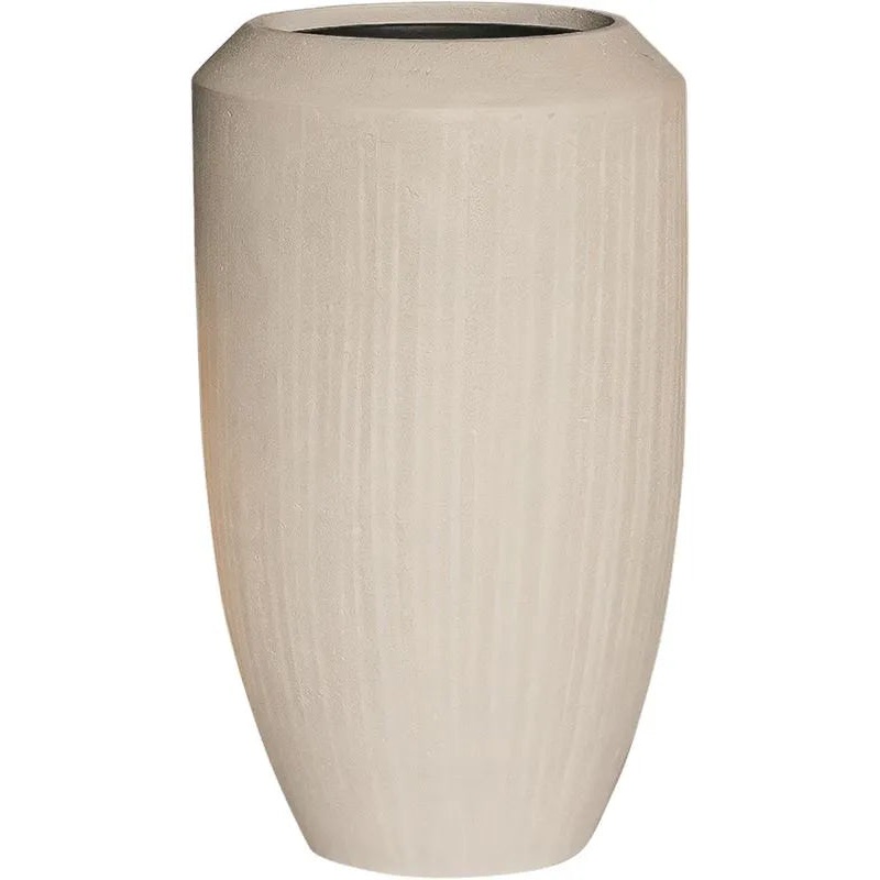 Baq Polystone Coated Plain Plant Pot 80cm Height 30cm Dia Coppa Natural (with liner)