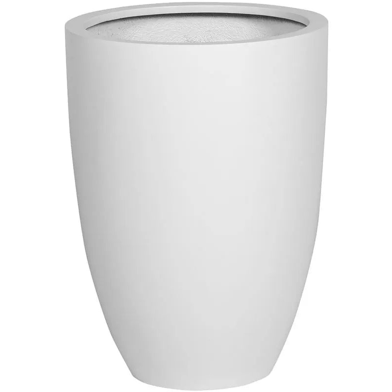 Fiberstone Plant Pot 55cm Height 38cm Dia Ben L Matt white