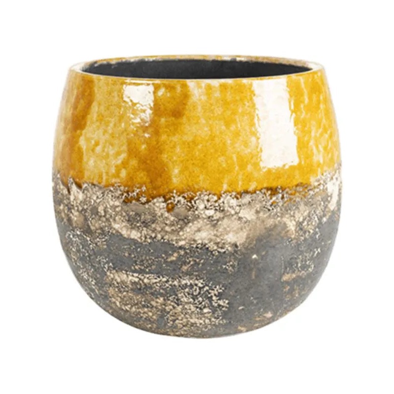 Lindy Plant Pot 25cm Height 23cm Dia Pot Ochre