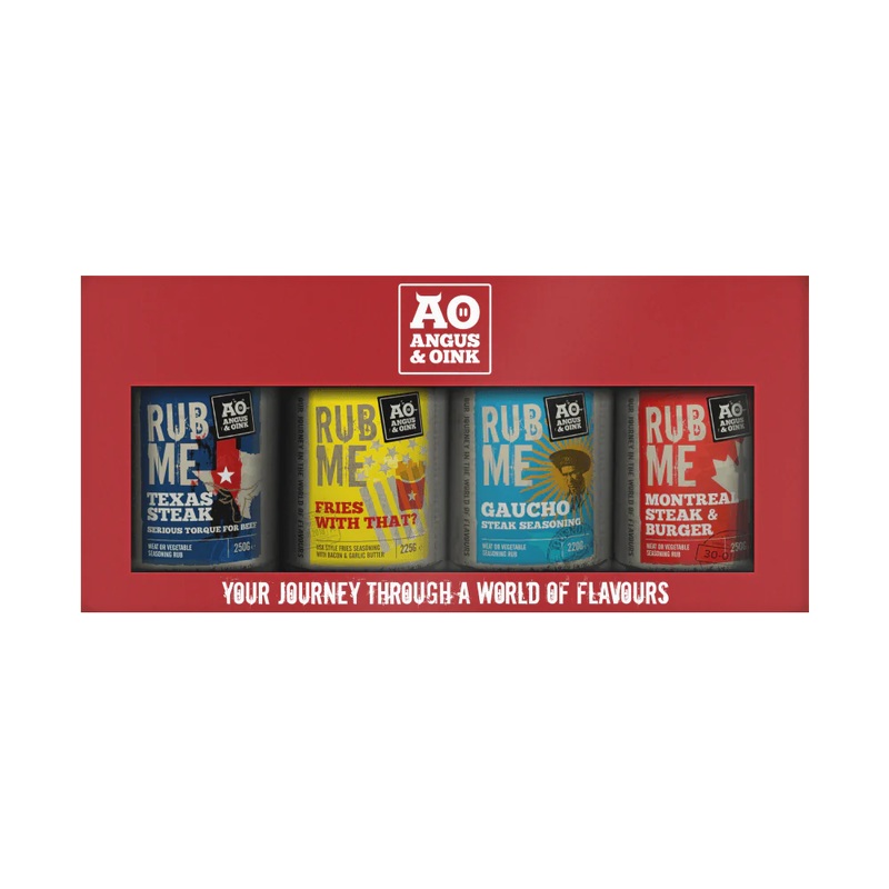 Angus & Oink Steak & Burger Gift Pack (4x 200g BBQ Seasonings)
