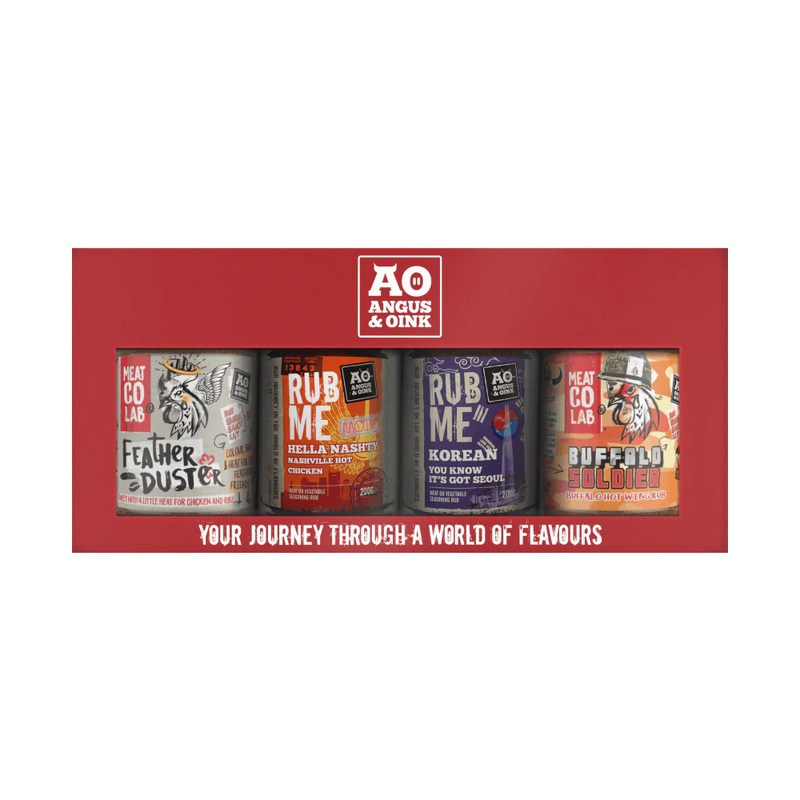 Angus & Oink Wings & Chicken Gift Pack (4x 200g BBQ Seasonings)