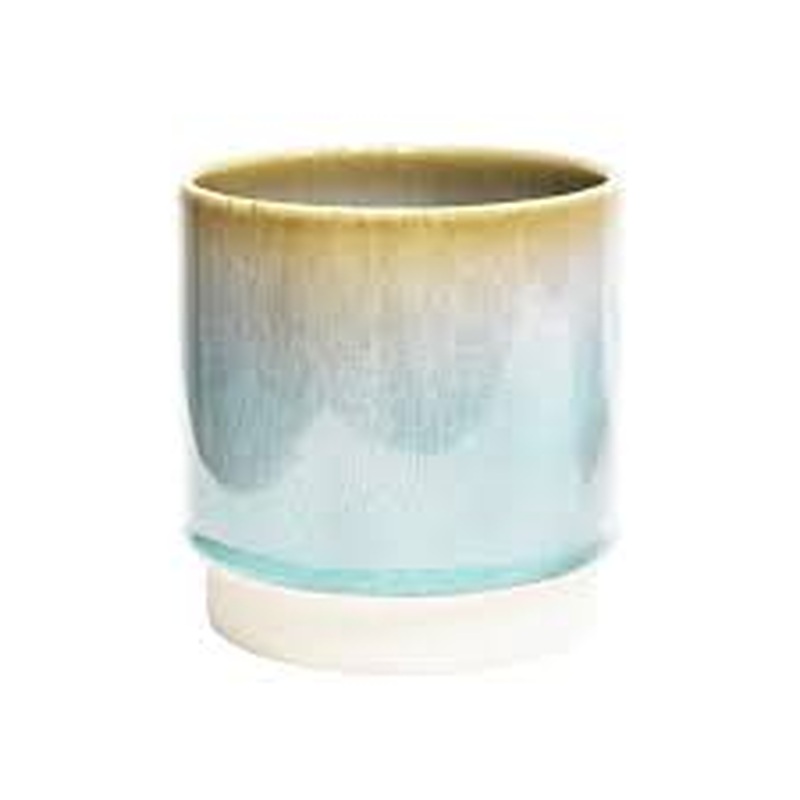 Copenhagen Two Tone Aqua Planter H14cm 13.5cm