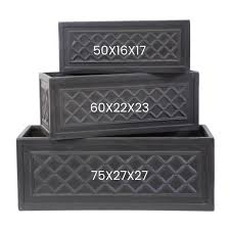 Lattice Fibreclay Trough Planter 60X22X23