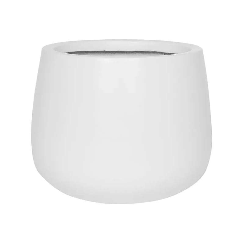 Fiberstone Plant Pot 22cm Height 18cm Dia Kevan M Matt white