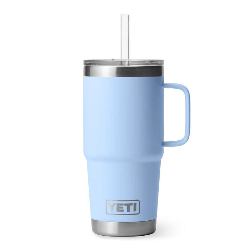 YETI RAMBLER 25 OZ STRAW MUG BIG SKY BLUE