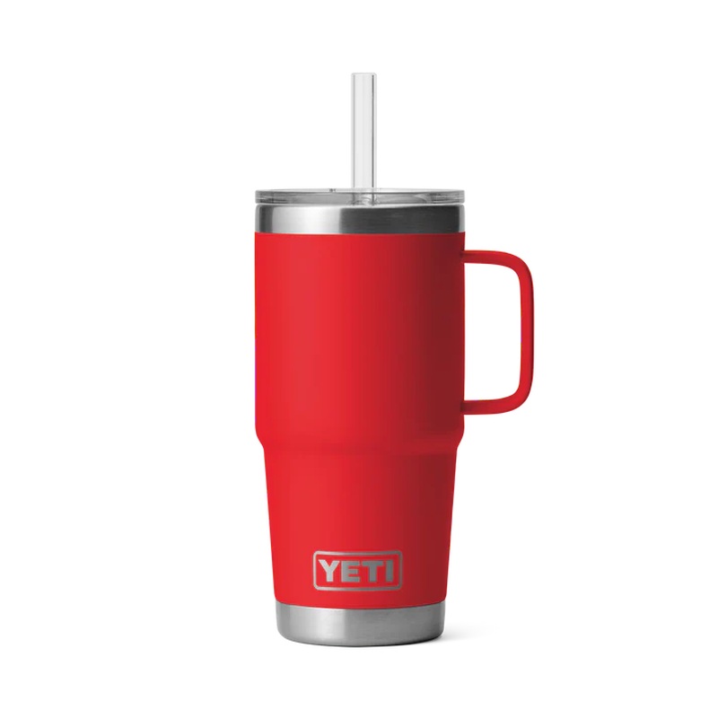 YETI RAMBLER 25 OZ STRAW MUG RESCUE RED