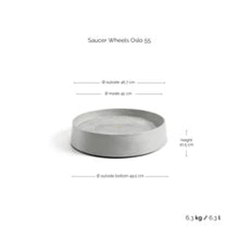 Saucer Oslo Wheels 55 Grey