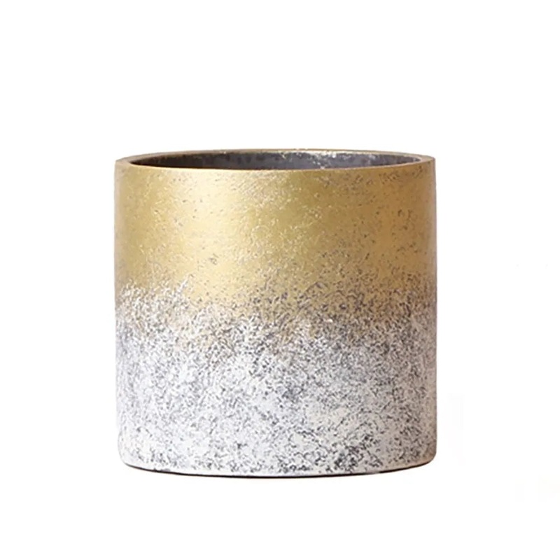 Gold Antique Ceramic Plant Pot 12cm Dia