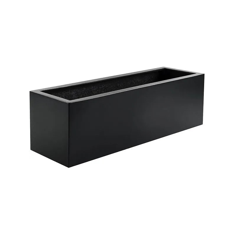 Argento Plant Pot 30cm Height 23cm Dia Small Box Black