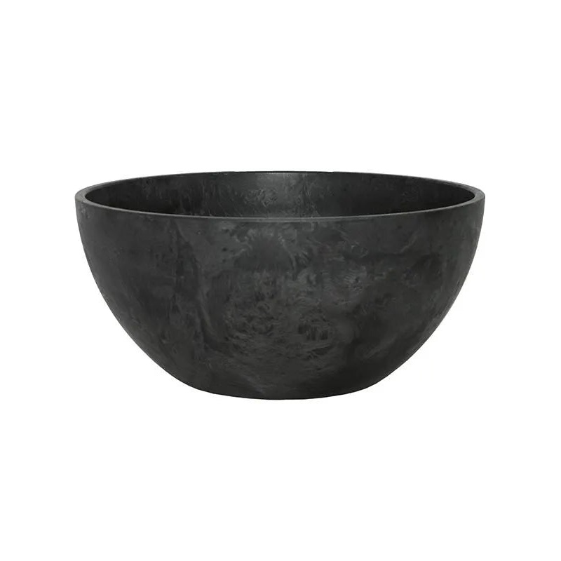 Artstone Plant Pot 12cm Height 14cm Dia Fiona bowl black