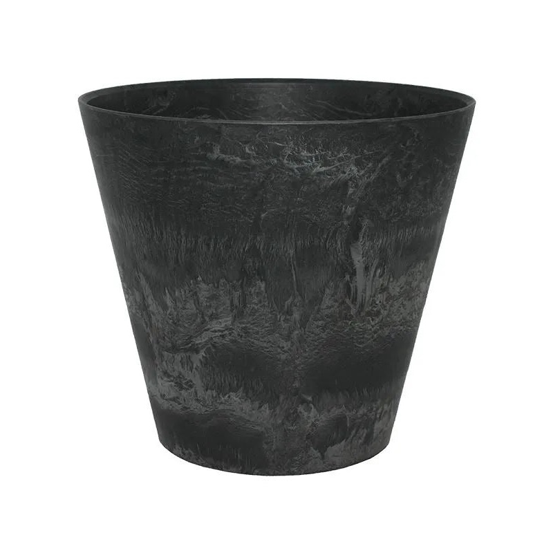 Artstone Plant Pot 15cm Height 15cm Dia Claire pot black