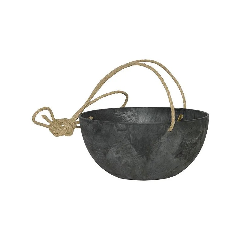Artstone Plant Pot 15cm Height 31cm Dia Fiona hanger black