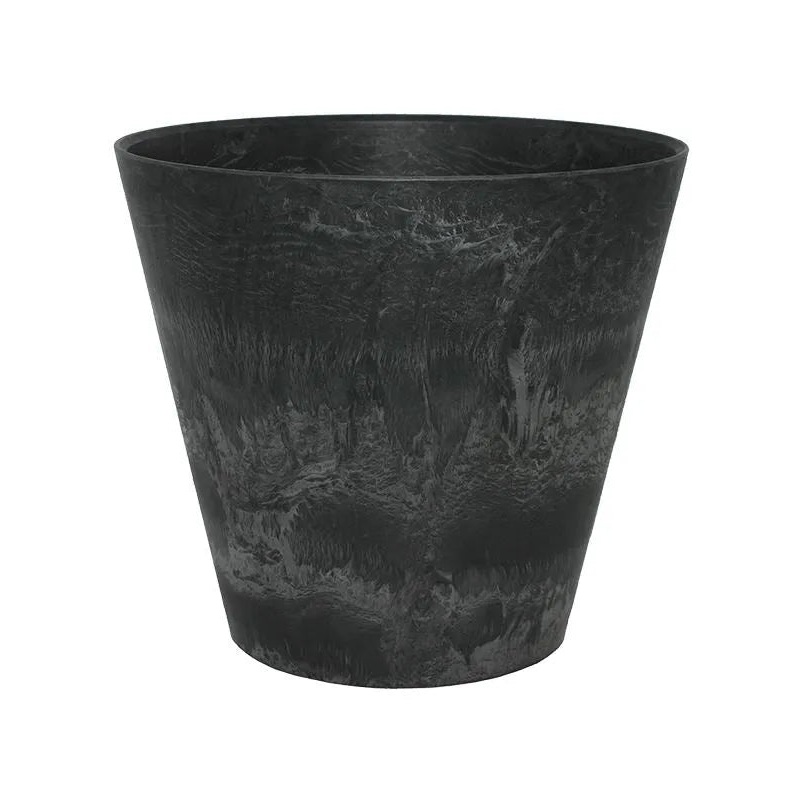 Artstone Plant Pot 24cm Height 27cm Dia Claire pot black