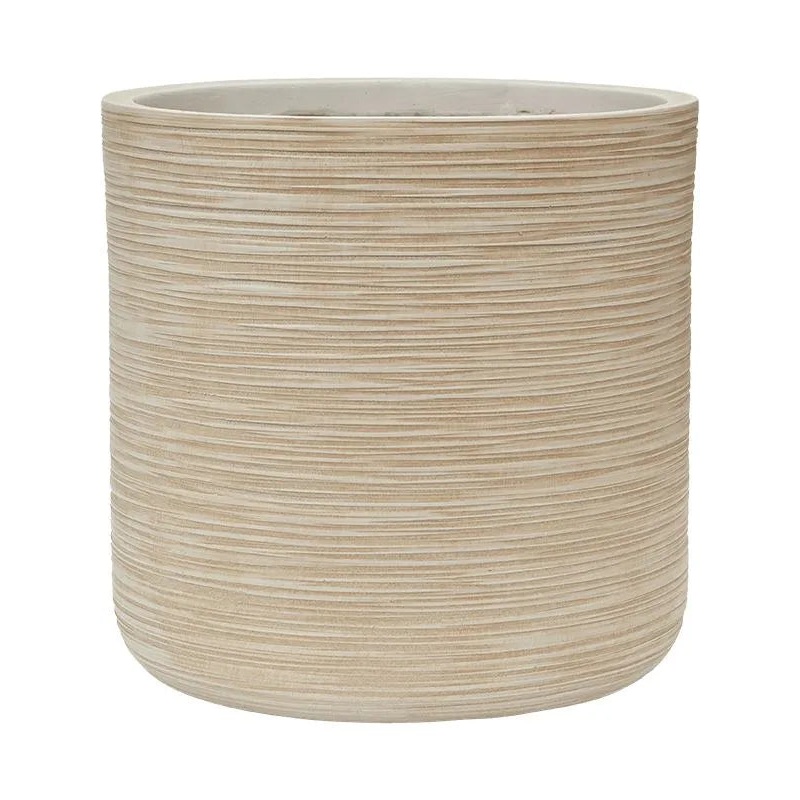 Baq Dune Plant Pot 37cm Height 32cm Dia Cylinder Beige
