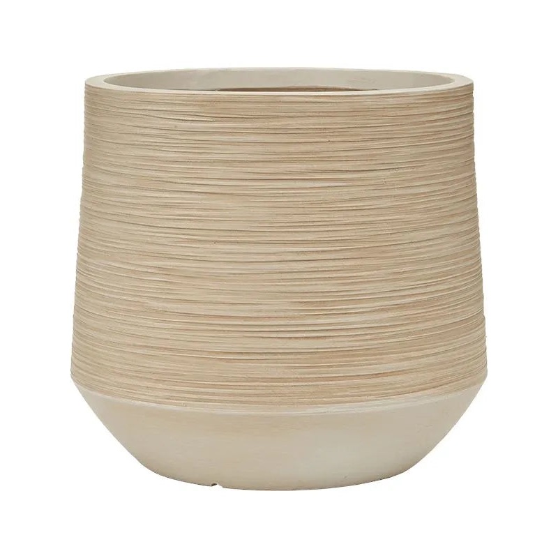 Baq Dune Plant Pot 37cm Height 33cm Dia Darcy Beige