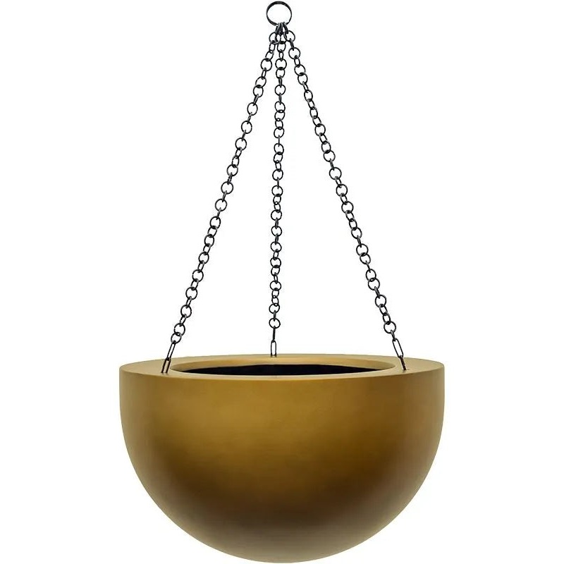 Baq Gradient Plant Pot 21cm Height 23cm Dia Hanging Bowl Matt Honey