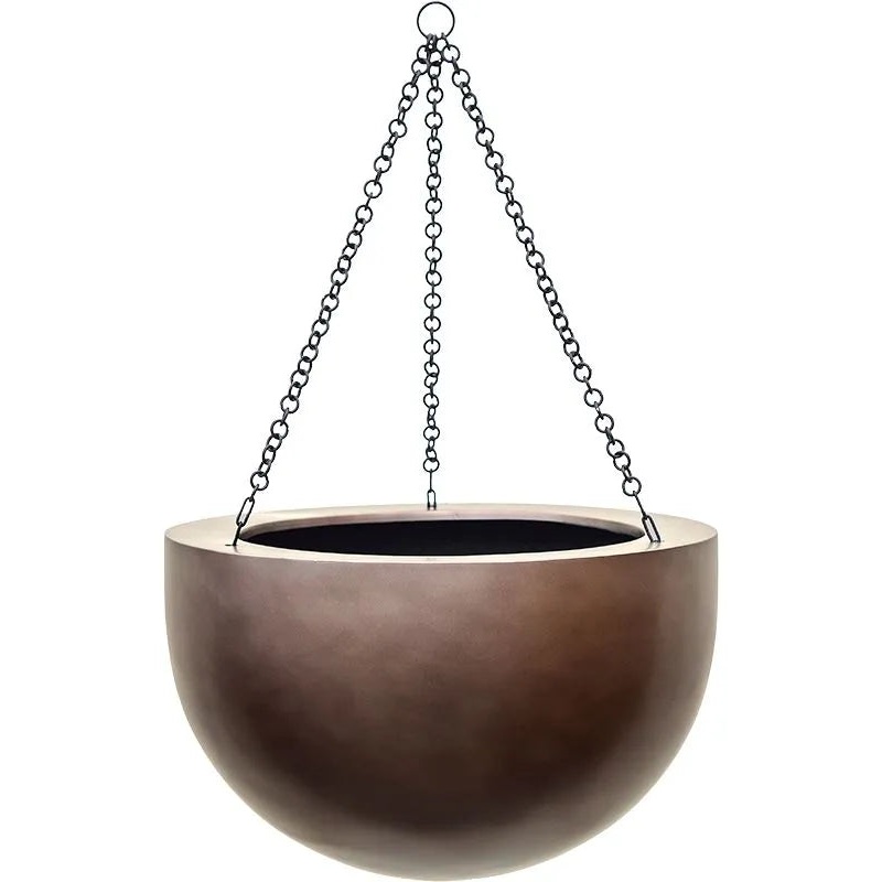 Baq Gradient Plant Pot 24cm Height 28cm Dia Hanging Bowl Matt Coffee