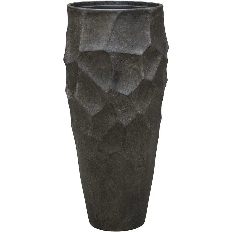 Baq Polystone Nathan James Plant Pot 90cm Height 27cm Dia Partner Pueter Champagne (with liner)