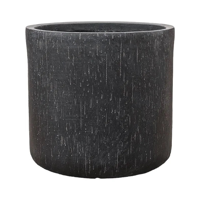 Baq Raindrop Plant Pot 32cm Height 29cm Dia Cylinder Anthracite