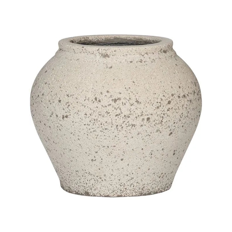 Mediterranean Plant Pot 32cm Height 19.5cm Dia Zeus S Chalk White