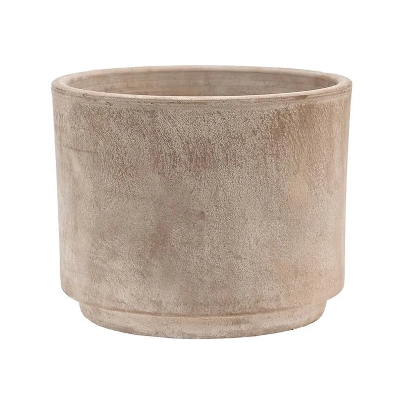 Terra Cotta Plant Pot 17cm Height 19cm Dia Flowerpot Grey