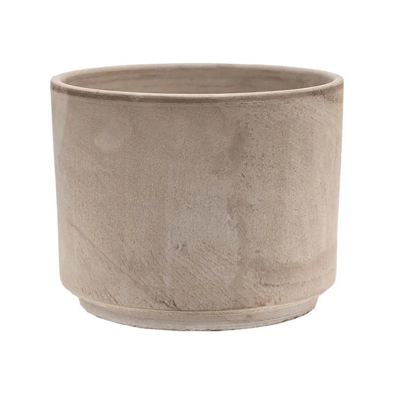 Terra Cotta Plant Pot 21cm Height 24cm Dia Flowerpot Grey