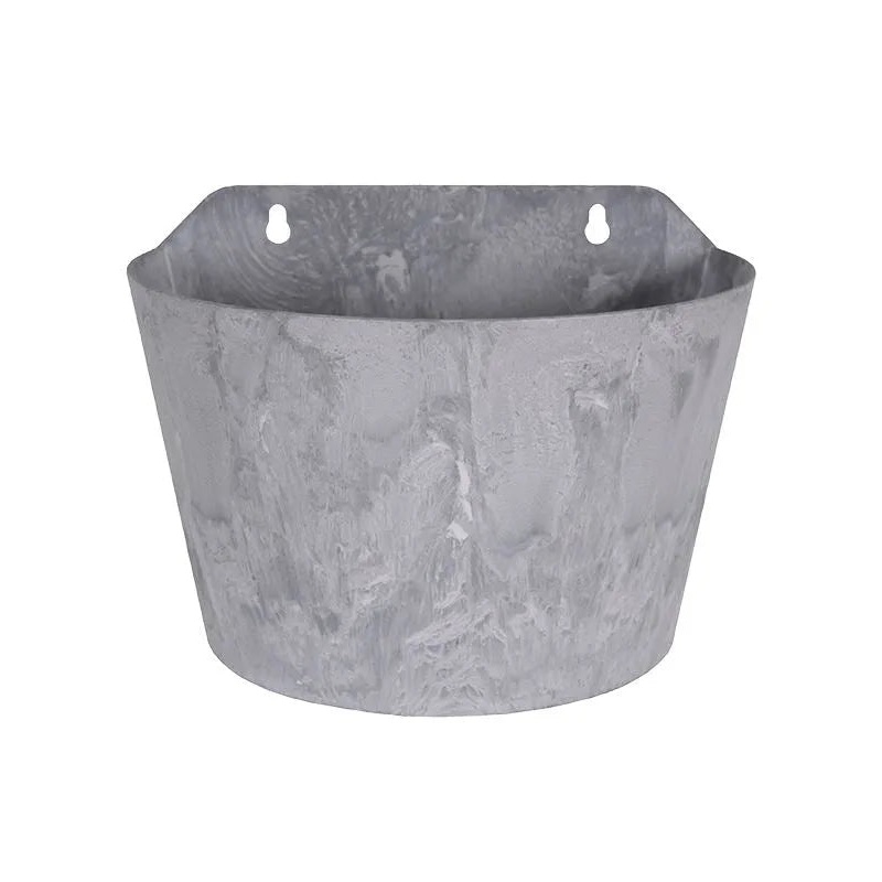 Artstone Plant Pot 18cm Height 15cm Dia Claire wall hanger grey