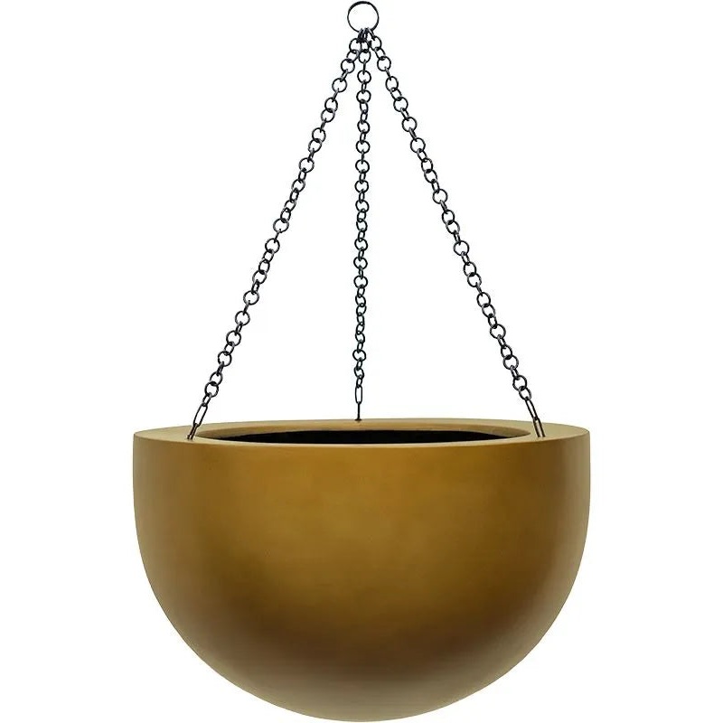Baq Gradient Plant Pot 24cm Height 28cm Dia Hanging Bowl Matt Honey
