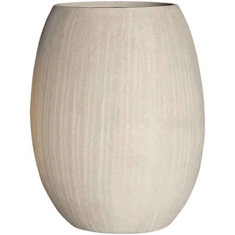 Baq Polystone Coated Plain Plant Pot 68cm Height 30cm Dia Balloon Natural (with liner)