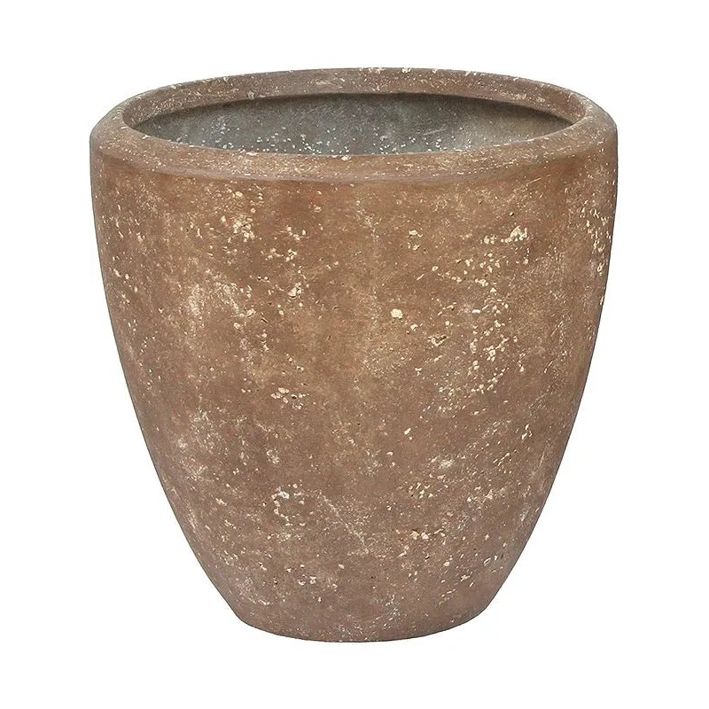 Baq Polystone Plain Plant Pot 24cm Height 20cm Dia Couple Rock