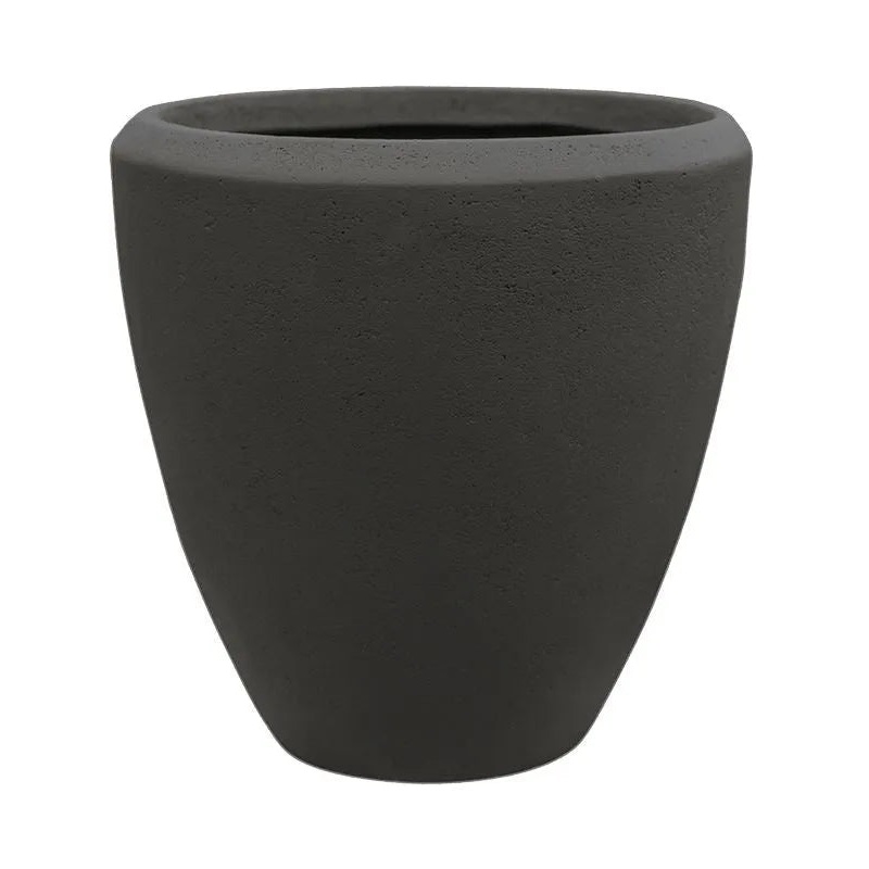 Baq Polystone Plain Plant Pot 24cm Height 20cm Dia Couple Smoke