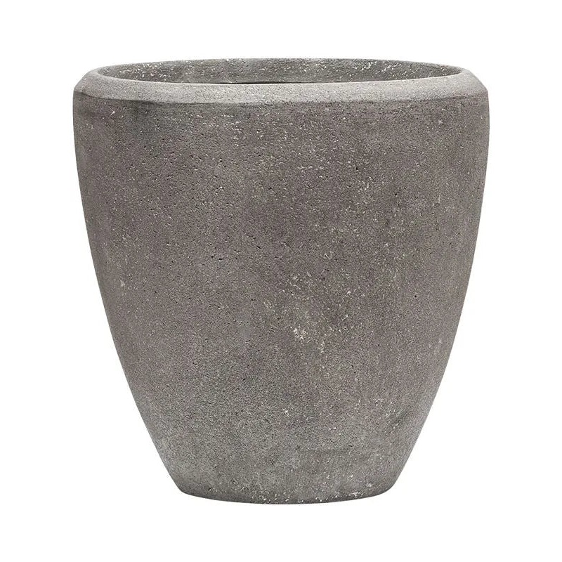 Baq Polystone Plain Plant Pot 24cm Height 21cm Dia Couple Grey