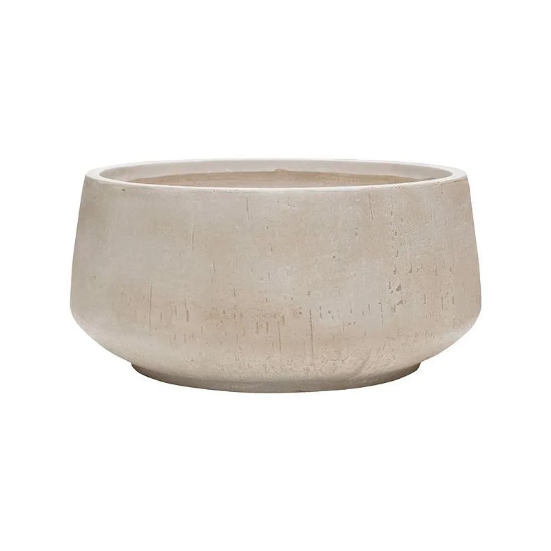 Baq Raindrop Plant Pot 26cm Height 45cm Dia Bowl Beige