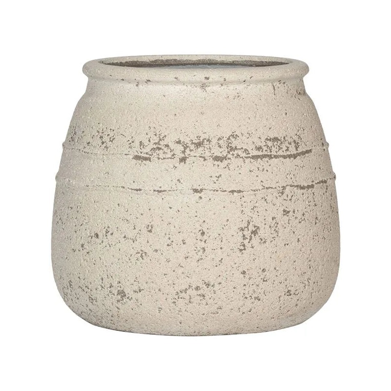 Mediterranean Plant Pot 46cm Height 34.5cm Dia Hestia L Chalk White