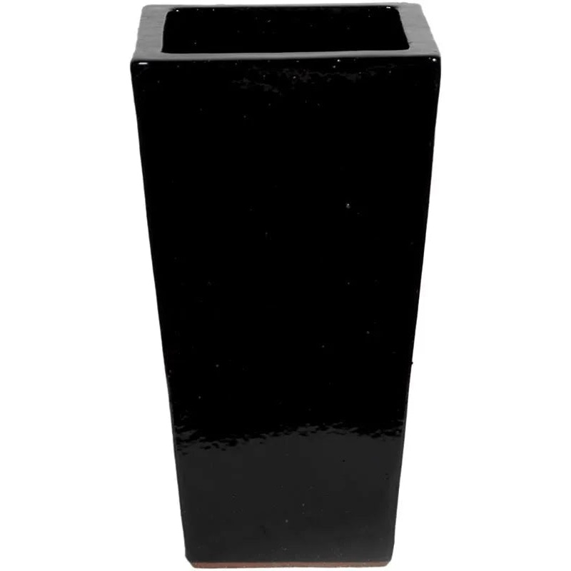 Plain Plant Pot 60cm Height 31cm Dia Kubis Black Shiny