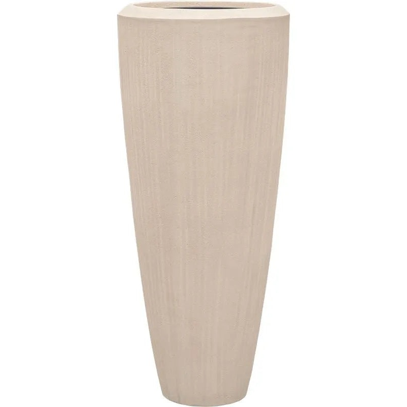 Baq Polystone Plain Plant Pot 120cm Height 39cm Dia Partner Natural (with liner)