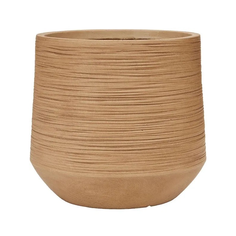 Baq Dune Plant Pot 37cm Height 33cm Dia Darcy Brown Beige