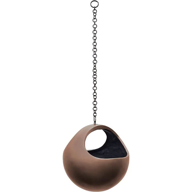 Baq Gradient Plant Pot 21cm Height 19cm Dia Hanging Basket Matt Coffee