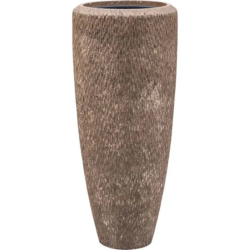 Baq Polystone Rough Plant Pot 90cm Height 27cm Dia Partner Rock (with liner)