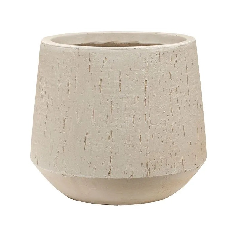 Baq Raindrop Plant Pot 26cm Height 22cm Dia Darcy Beige