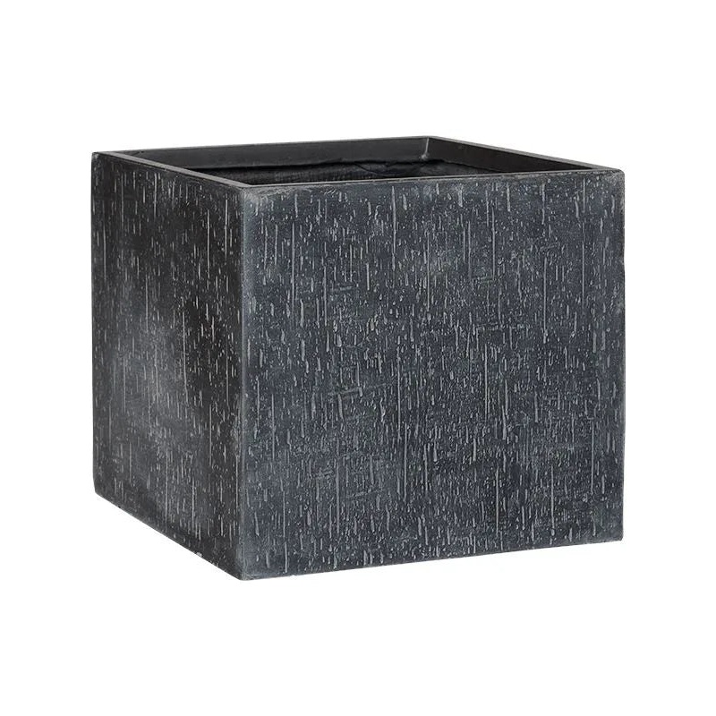 Baq Raindrop Plant Pot 45cm Height 44cm Dia Cube Anthracite