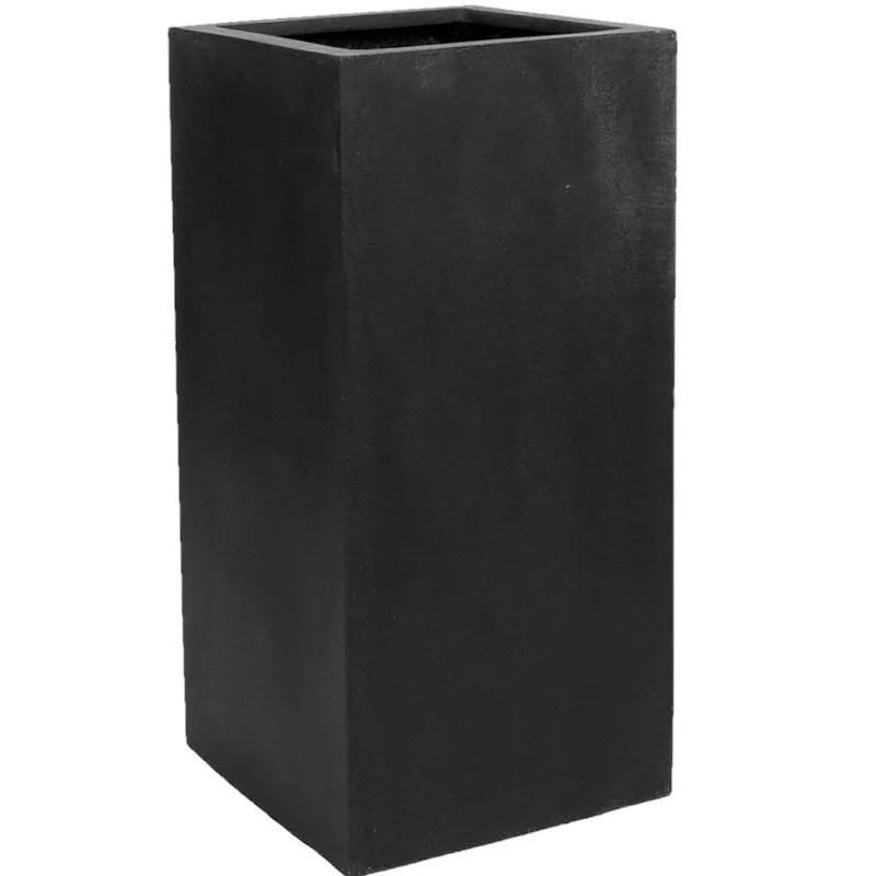 Fiberstone Plant Pot 60cm Height 29cm Dia Bouvy M Black