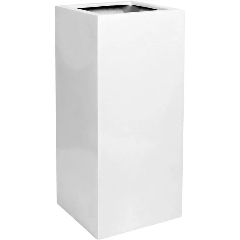 Fiberstone Plant Pot 60cm Height 29cm Dia Bouvy M Glossy White