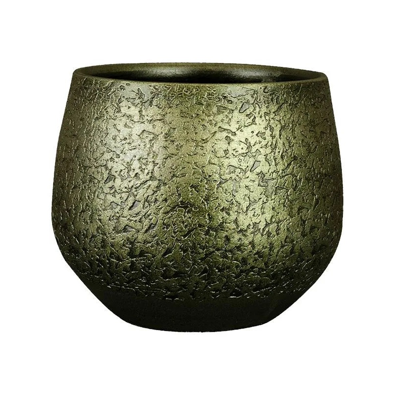 Noor Plant Pot 16cm Height 14cm Dia Pot Velvet Green