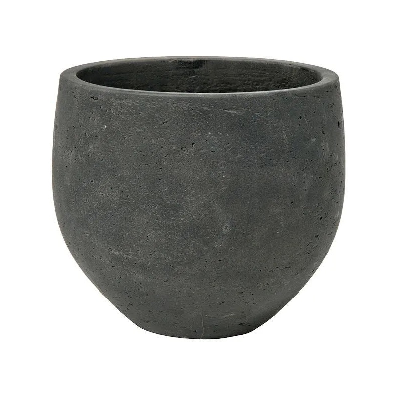 Rough Plant Pot 28cm Height 30cm Dia Mini Orb L Black Washed