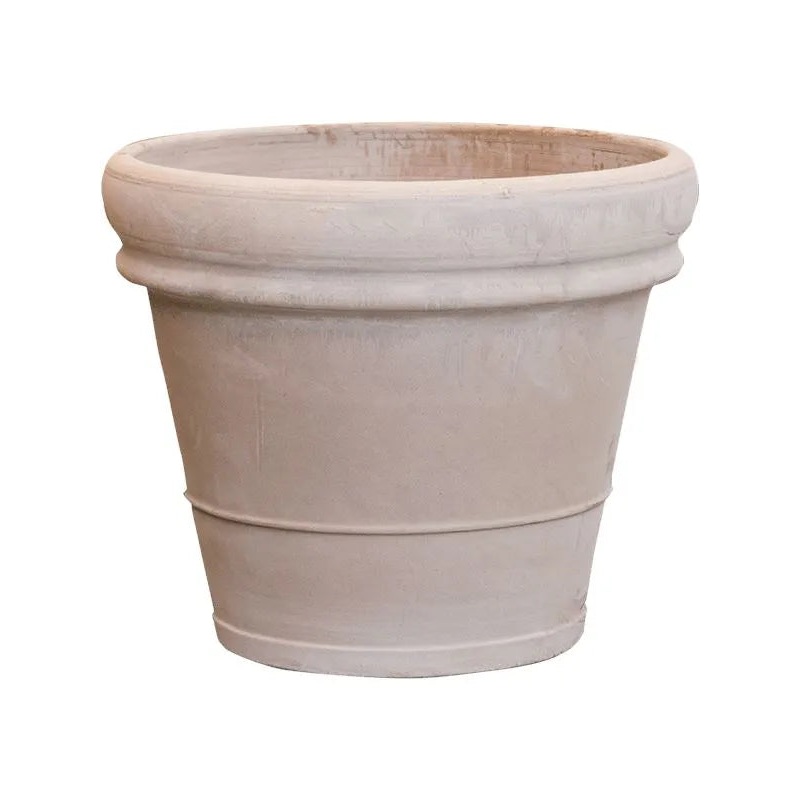 Terra Cotta Plant Pot 40cm Height 41cm Dia Doppio bordo Grey