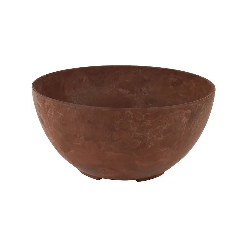 Artstone Plant Pot 12cm Height 24cm Dia Fiona Bowl Oak