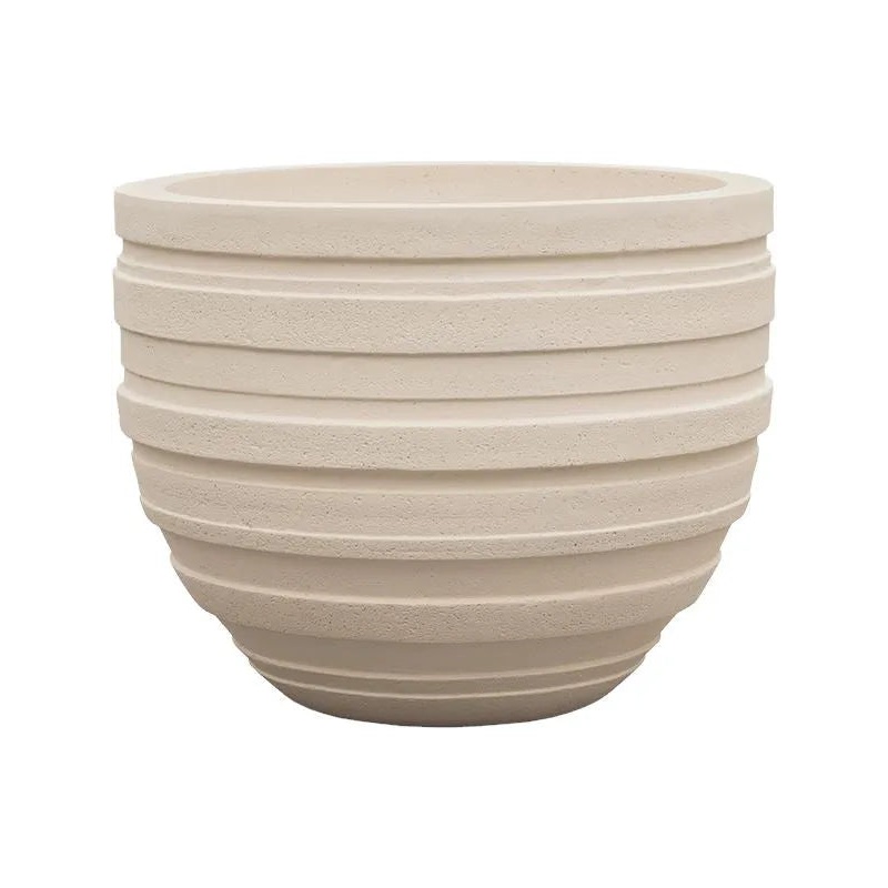 Baq Polystone Coated Junar Plant Pot 44cm Height 47cm Dia Couple Natural