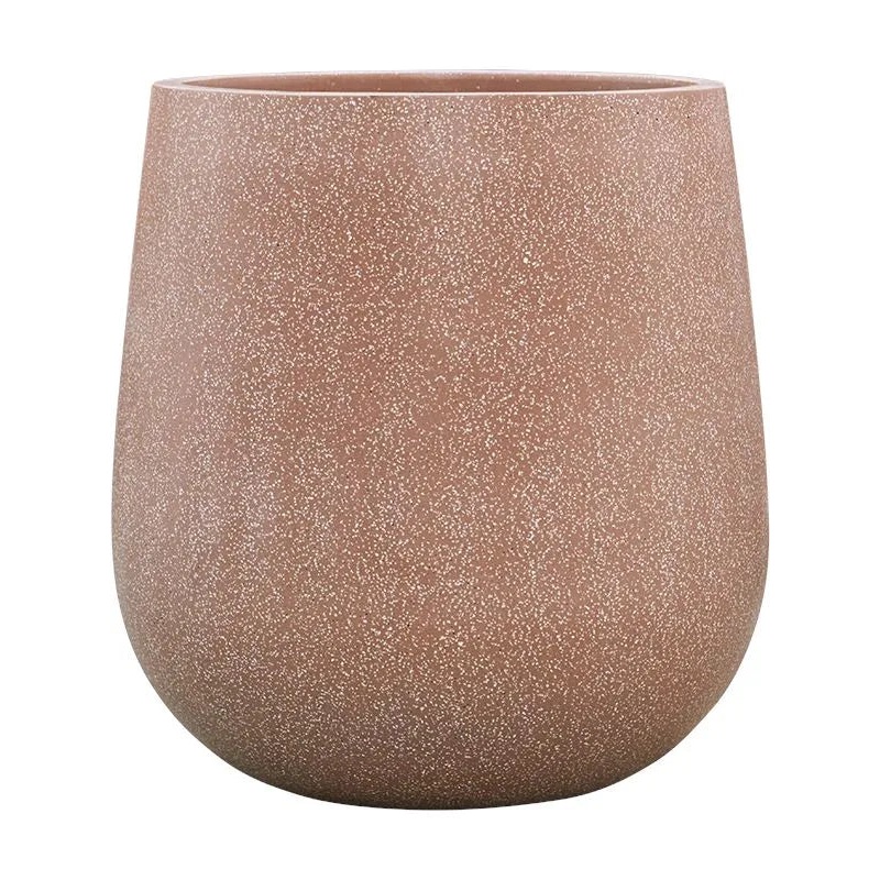 Baq Terrazzo Plant Pot 76cm Height 62cm Dia Balloon Mocha